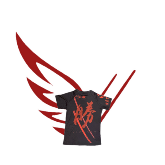 'Victory' Series - Black Compression Short Sleeve Tee